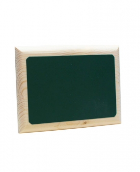 Holz-Ständer mit grüner Tafel zum Beschriften 12,5x9,5cm klein, solange Vorrat!